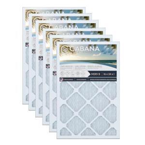 Cabana 6-Pack MERV 8 16x24x1 Air Filters