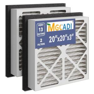 20x20x3 MERV 13 Pleated Air Filters - 2 Pack