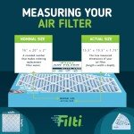 FILTI 16x20x2 Air Filter MERV 13 | Pleated Home Air Filter | HVAC AC Furnace Filter MADE IN USA (12 Pack)(FULL CASE) (16x20x2)