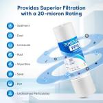 PUREPLUS 20 Micron 10" Sediment Water Filter 6-Pack