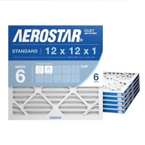 Aerostar 12x12x1 MERV 6 Pleated Air Filters