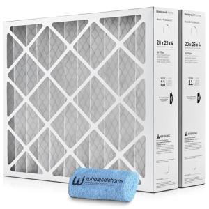 MERV 11 Pleated Air Filter 20x25x4, 2-Pack