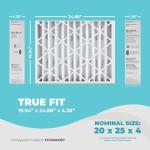 MERV 11 Pleated Air Filter 20x25x4, 2-Pack