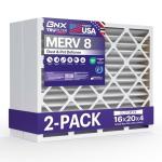 BNX TruFilter 16x20x4 MERV 8 Air Filters 2-Pack