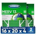 YEEREAD 16x20x4 MERV 13 Air Filters 2-Pack