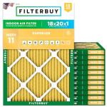 18x20x1 MERV 11 Air Filters for Pets (12-Pack)