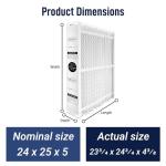 24" x 25" x 5" MERV 13 Air Filter 2-Pack