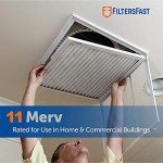 Filters Fast 20x30x2 Pleated Air Filter Merv 11, 2 inch AC Furnace Air Filters, Made in the USA, Actual Size 19.75x29.75x1.75, 6 Pack