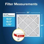 Filtrete 20x20x2 AC Furnace Air Filter, MERV 11, MPR 1000, Allergen Defense, 3-Month Pleated 2-Inch Electrostatic Air Cleaning Filter, 4 Pack (Actual Size 19.5 x 19.5 x 1.75 in)