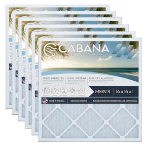 Cabana 6-Pack 16x16x1 MERV 8 Air Filters