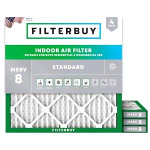 17.5x17.5x1 MERV 8 Air Filters 4-Pack