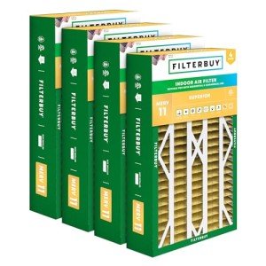 Filterbuy 16x26x5 Air Filter MERV 11 Allergen Defense (4-Pack), Pleated HVAC AC Furnace Air Filters for Electro-Air, Emerson, White Rodgers, and Comfort Plus (Actual Size: 16.00 x 25.75 x 4.88 Inches)