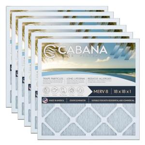 Cabana 6-Pack 18x18x1 MERV 8 Air Filters