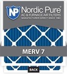 Nordic Pure 4x26x1ExactCustomM7-6 MERV 7 AC Furnace Filters, 17 1/4 x 26 x 3/4 (17.25 x 26 x 0.75), 6 Piece