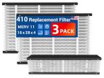 410 Replacement Air Filter 3 Pack, MERV 11