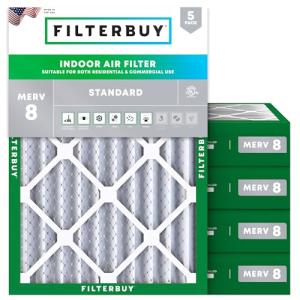 14x20x4 MERV 8 Air Filters, 5-Pack