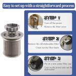 IRIVER Dishwasher Mesh Micro Filter Replacement, Grey