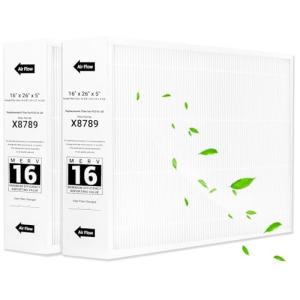16x26x5 MERV 16 Carbon Clean Filter 2-Pack