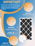 20x25x2 MERV 8 Air Filter, 12 Pack