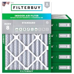 18x25x4 MERV 8 Air Filters 6-Pack