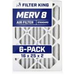 MERV 8 Pleated Air Filters - 6 Pack