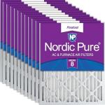 Nordic Pure MERV 8 Pleated Air Filters 12 Pack