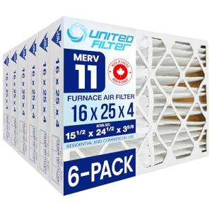 United Filter 16x25x4 MERV 11 Air Filter Pack