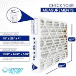 United Filter 16x25x4 MERV 11 Air Filter Pack