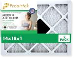 Proairtek Diamond 14x18x1 Air Filters Pack of 2