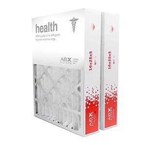 AIRx Filters 16x25x5 MERV 13 HVAC AC Furnace Air Filter Replacement for Bryant Carrier CARF8250606 FILBBCAR0016, Health 2-Pack, Made in the USA