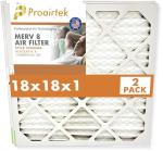 Proairtek 18x18x1 MERV 8 Air Filters - 2 Pack