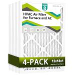 Komashr 12x18x1 Air Filter MERV 8 (4-Pack)