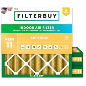Filterbuy 21x21x4 MERV 11 Air Filters (3-Pack)
