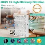 MERV13 Air Filter 25.5"x20"x4.7" - 2 Packs