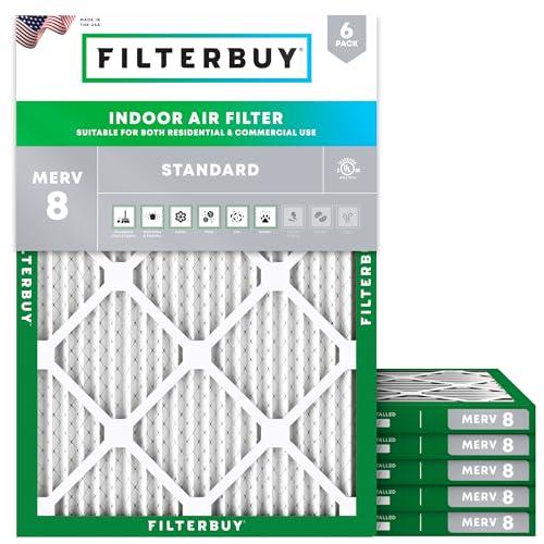 Filterbuy 19x21x1 MERV 8 Air Filter Pack