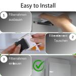 Odashen 4 Pack Air Filters for Liebherr Refrigerators