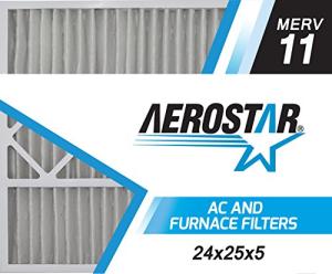 Aerostar 24x25x4 MERV 11 Pleated Air Filters