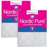 Nordic Pure Mini Pleat MERV 8 Air Filters - 2 Pack
