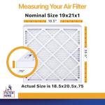 Filter King 19x21x1 MERV 13 Air Filters - 12 Pack
