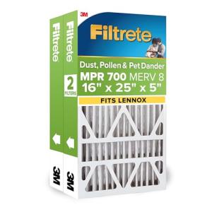 Filtrete 16x25x5 AC Air Filter, 2-Pack