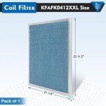 KFAFK0412XXL Filter - 21 1/2 x 23 1/2 x 1, Replacement for Bryant/Carrier/Payne Fan Duct Coil Filter KFAFK0412XXL Washable Reusable, Ac Filter KFAFK0412XXL -21.5 x23.5 x1 for Models FA4CNC060,1-Pack