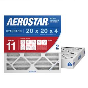 Aerostar 20x20x4 MERV 11 Air Filters - 2 Pack