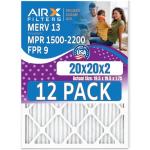 20x20x2 MERV 13 Air Filters 12 Pack
