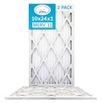 MERV 11 10x24x1 Pleated Air Filter (2-Pack)