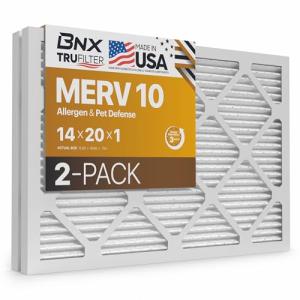 BNX TruFilter 14x20x1 MERV 10 Air Filters 2-Pack
