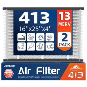 2 Pack MERV 13 Air Filters, 16"x28"x4