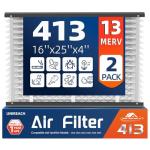 2 Pack MERV 13 Air Filters, 16"x28"x4