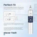 GLACIER FRESH Replacement for RPWFE, RPWF (Built-in CHIP) Refrigerator Water Filter, Compatible with GFE28GYNFS, GFE28GELDS, PFE28KELDS, PFE28KYNFS, GFD28GELDS, PWE23KELDS, PWE23KMKES, 1 Pack