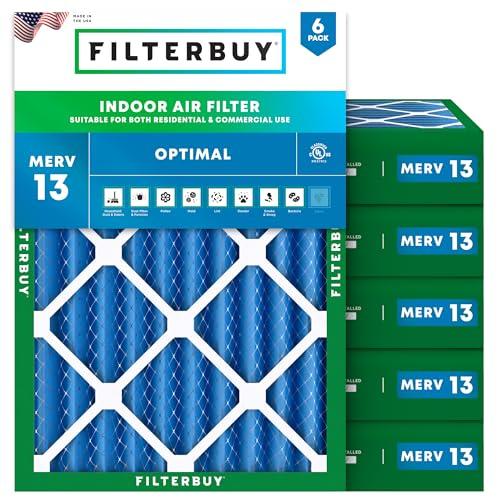 Filterbuy 21.5x26x4 MERV 13 Air Filters (6-Pack)