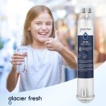 GLACIER FRESH Compatible with 4396841 Refrigerator Water Filter, EDR3RXD1, KAD3RXD1, WHR3RXD1, 4396841, 4396710, Filter 3, 46-9083,46-9030, 9030, 9083 Refrigerator Water Filter, 2 Pack